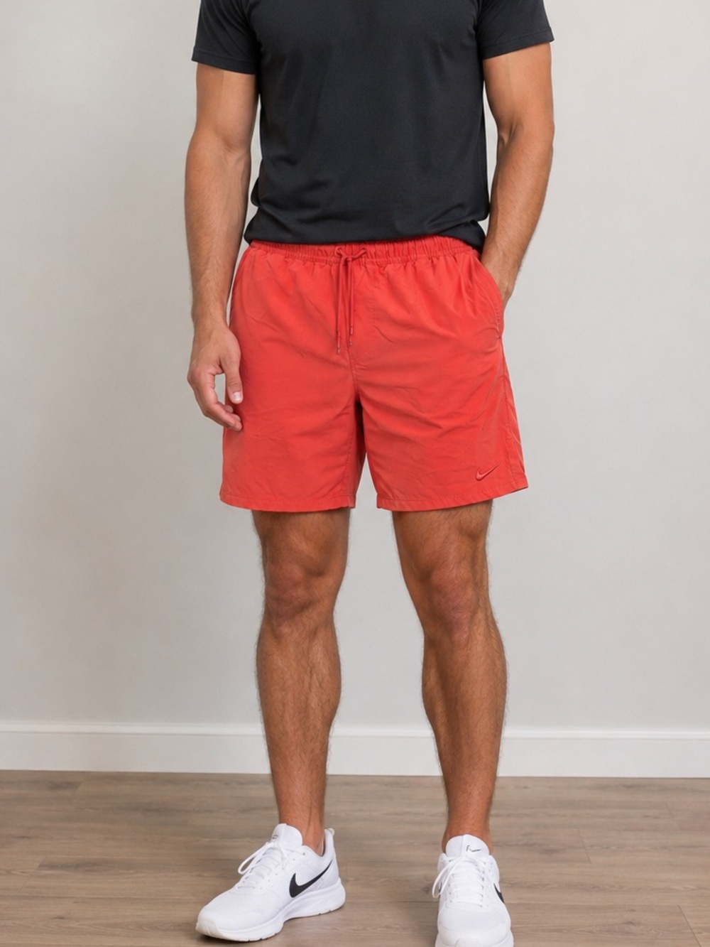 Nike Salmon Performance Shorts with Drawstring